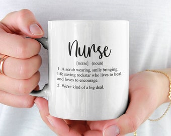 Krankenschwester Wörterbuch Definition, Beste Krankenschwester Niedlich / Lustige Kaffeetasse (11 oder 15 Unzen) - Schönes Qualitäts-Geschenk (weiß oder mit farbiger Innenseite / Griff)