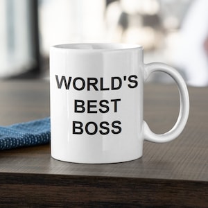 World&#39;s Best Boss, The Office Michael Scott Funny Coffee Mug (11 or 15oz)  - Beautiful Premium Quality Gift Idea (White, Black or Colored)