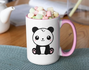 Schattige Kawaii Baby Panda, Schattige Dierlijke Kids Koffie mok (11 of 15oz) - Mooie premium kwaliteit cadeau-idee (beschikbaar met kleur)
