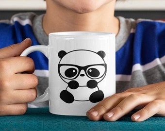 Schattige Kawaii Baby Panda, Schattige Dieren Kinderen Koffiemok (11 of 15oz) - Prachtig cadeau-idee van premium kwaliteit (witte of gekleurde binnenkant/handvat)