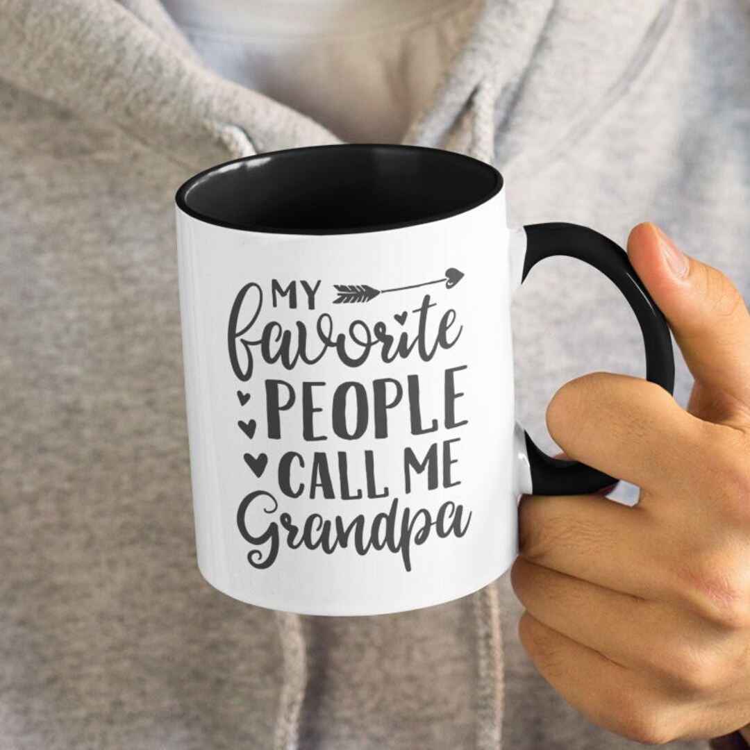 Personalized "My Favorite People Call Me Grandpa" Mug - 11oz Ceramic Coffee Cup, Customizable - View #7