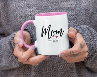 Tazza Mommy Bear - Regalo personalizzato per neomamme con data di nascita - Idee regalo per baby shower per la mamma - Regali carini per future mamme o neomamme - Italia