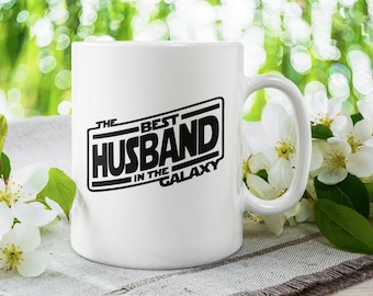 El mejor esposo de la galaxia, taza de café linda / divertida (11 o 15 oz) - Hermosa idea de regalo de calidad premium (blanco, negro o con color)