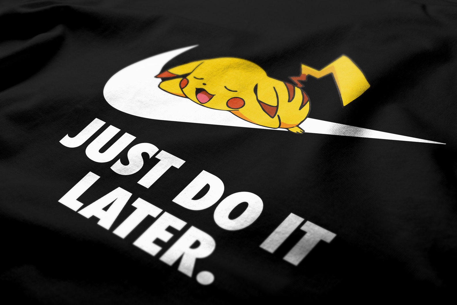 Pokemon Just do it later TShirt süßes Geschenk für Poke Etsy