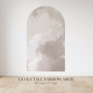 Billow Cloud Arch Peel + Stick Wall Arch Decal | Eco-friendly | Sky Arch Nursery Decal | PVC-Free | Neutral | Removable Arch wall decal |