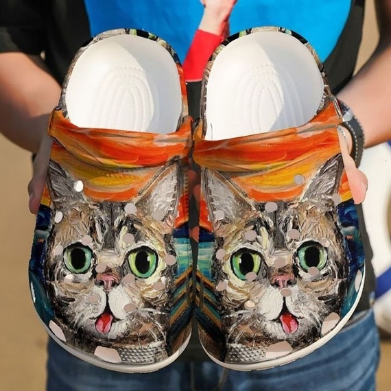 crocs with cats on them
