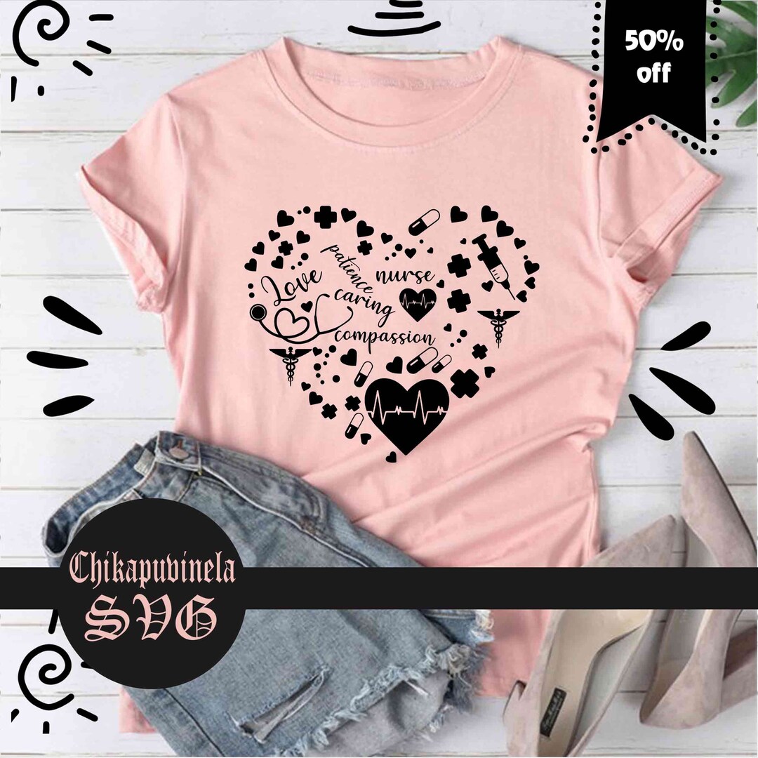 Medical Heart Valentine Day Svg, Nurse Heart Svg, Nurse Heart Svg ...