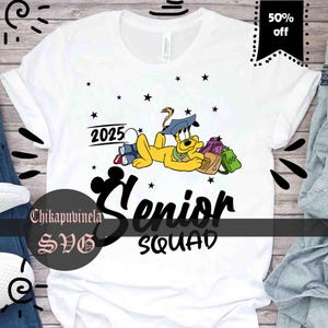 Senior Squad 2025 Svg, school afstuderen Svg, school Svg, terug naar school Svg, Cartoon Svg, Cricut-bestand, Clipart, Svg, Png, Eps, Dxf