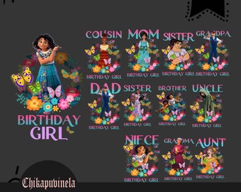 Bundle Family Birthday Girl Png,  Birthday Png, Png Images Digital 300dpi
