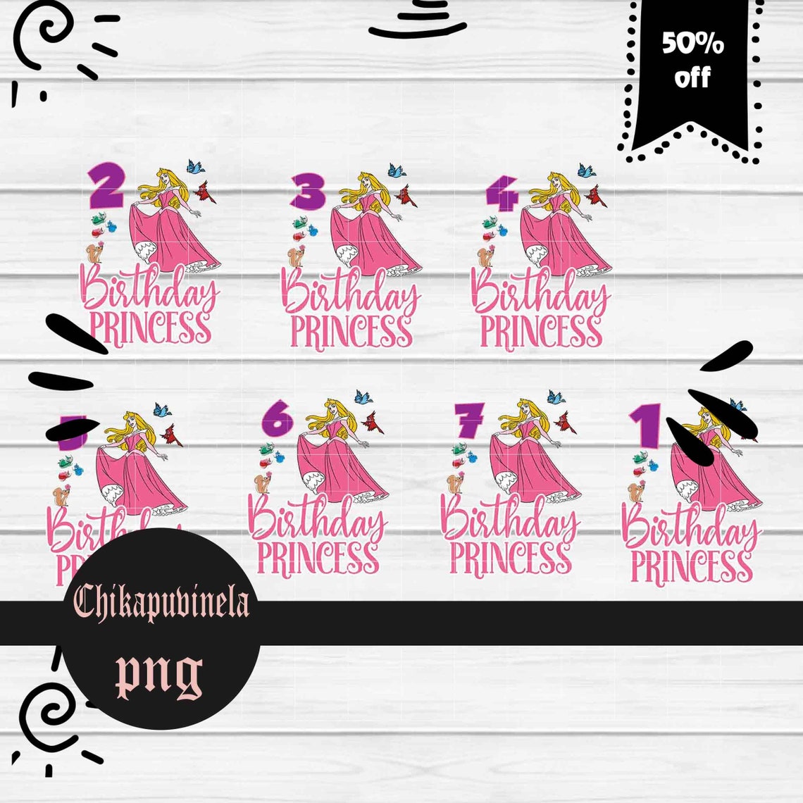 Bundle Birthday Svg Birthday Princess Svg Birthday Svg - Etsy