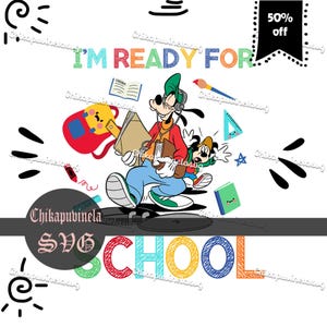 Muis Svg, School Svg, terug naar school Svg, Cartoon Svg, Cricut-bestand, Clipart, Svg, Png, Eps, Dxf
