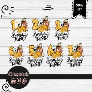 The Birthday King Svg, Birthday Svg, Cricut file, Clipart, Svg, Png, Eps, Dxf