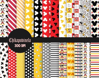 Muis Digitale Papieren, Scrapbook Papers, Patroon Papier, Achtergrond, Wallpaper, Patroon, 12 * 12inches-300dpi