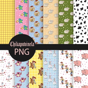 Toy Seamless Pattern, Digital Papers, Scrapbook Papers, Pattern Paper, Background, Wallpaper, Pattern, 12*12inches -300dpi