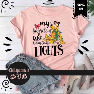 My Favorite Color Is Christmas Lights Svg, Santa Svg, Christmas Svg, Gift Svg, Cricut file, Clipart, Svg, Png, Eps, dxf