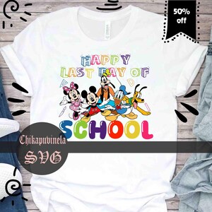 Happy Last Day of School Svg, muis eend Svg, terug naar school Svg, cartoon Svg, Cricut-bestand, Clipart, Svg, Png, Eps, Dxf