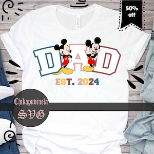 Dad Mouse Svg, Mouse Happy Fathers Day Svg, Dad Svg, Cartoon Svg, Father's Day Svg, Cricut File, Clipart, Svg, Png, Eps, Dxf