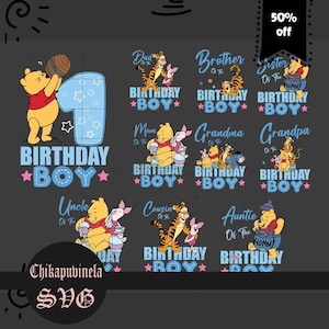 Bundle Familie Geburtstag Junge Svg, Cricut Datei, Clipart, Svg, Png, Eps, Dxf