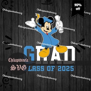 Muis Svg, Grad Class Of 2025 Svg, Graduate Svg, Cartoon Svg, terug naar school Svg, Cricut-bestand, Clipart, Svg, Png, Eps, Dxf