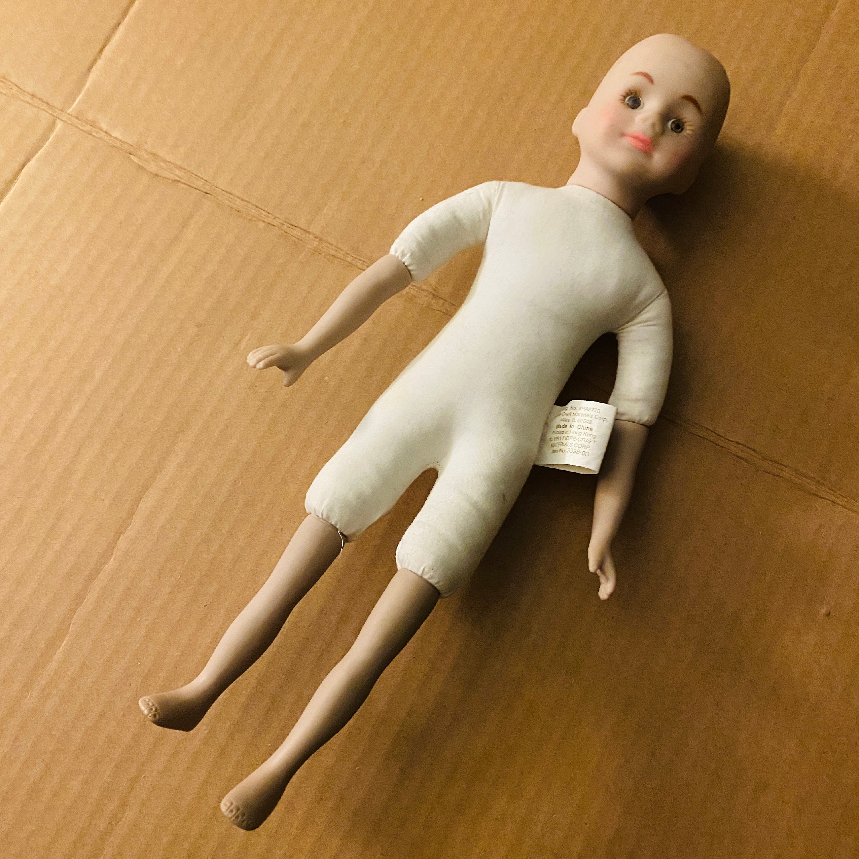 Vintage Fibre Craft 12 Cloth Doll with Plastic Head and Etsy