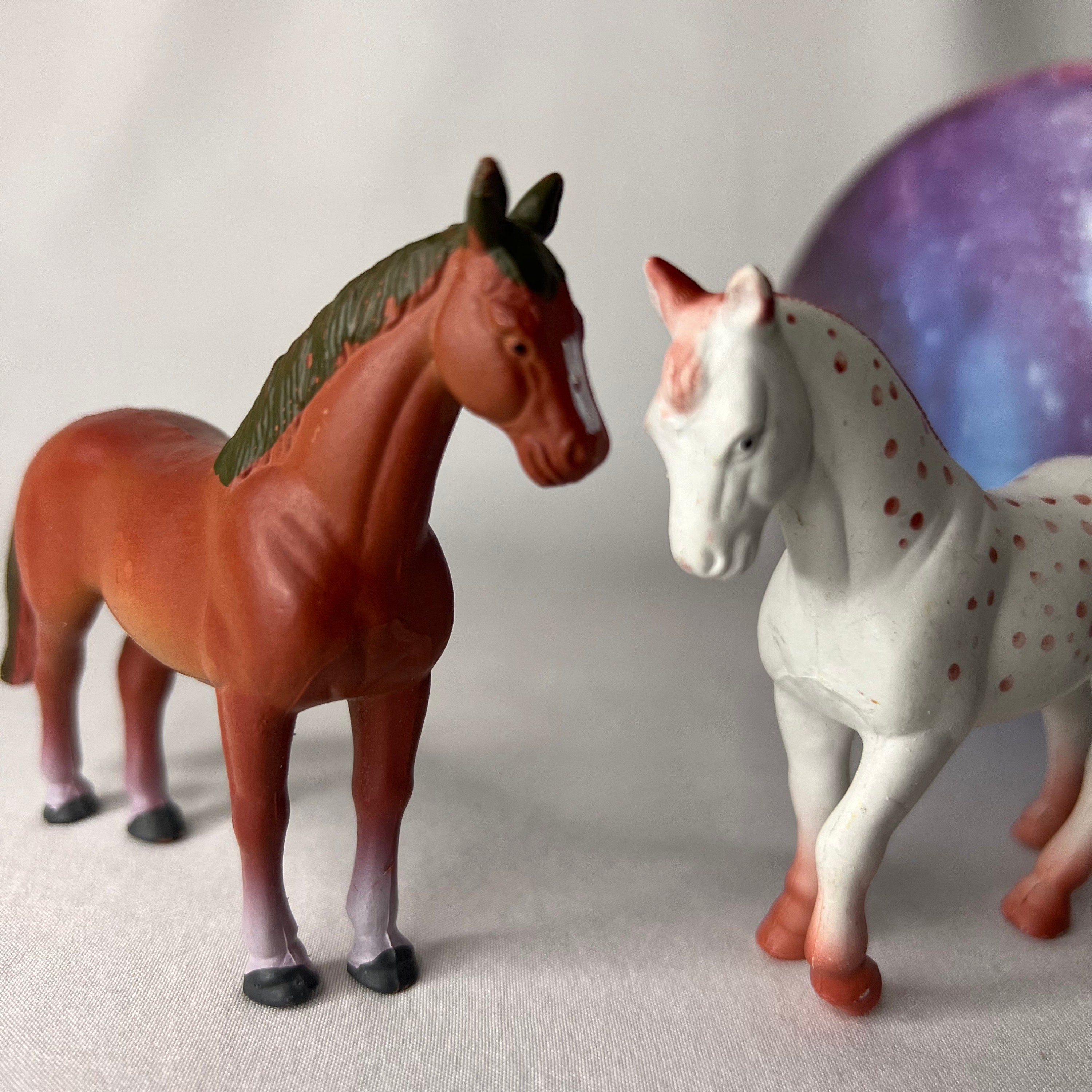 Vintage Miniature Plastic Horses Funrise 1988 Set of 2 Etsy