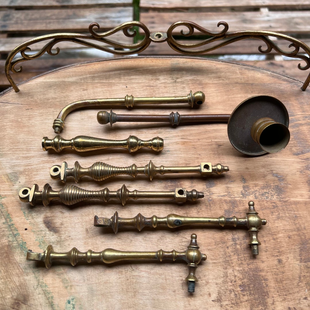 Vintage Solid Brass Lamp Chandelier Parts Salvaged Home Etsy