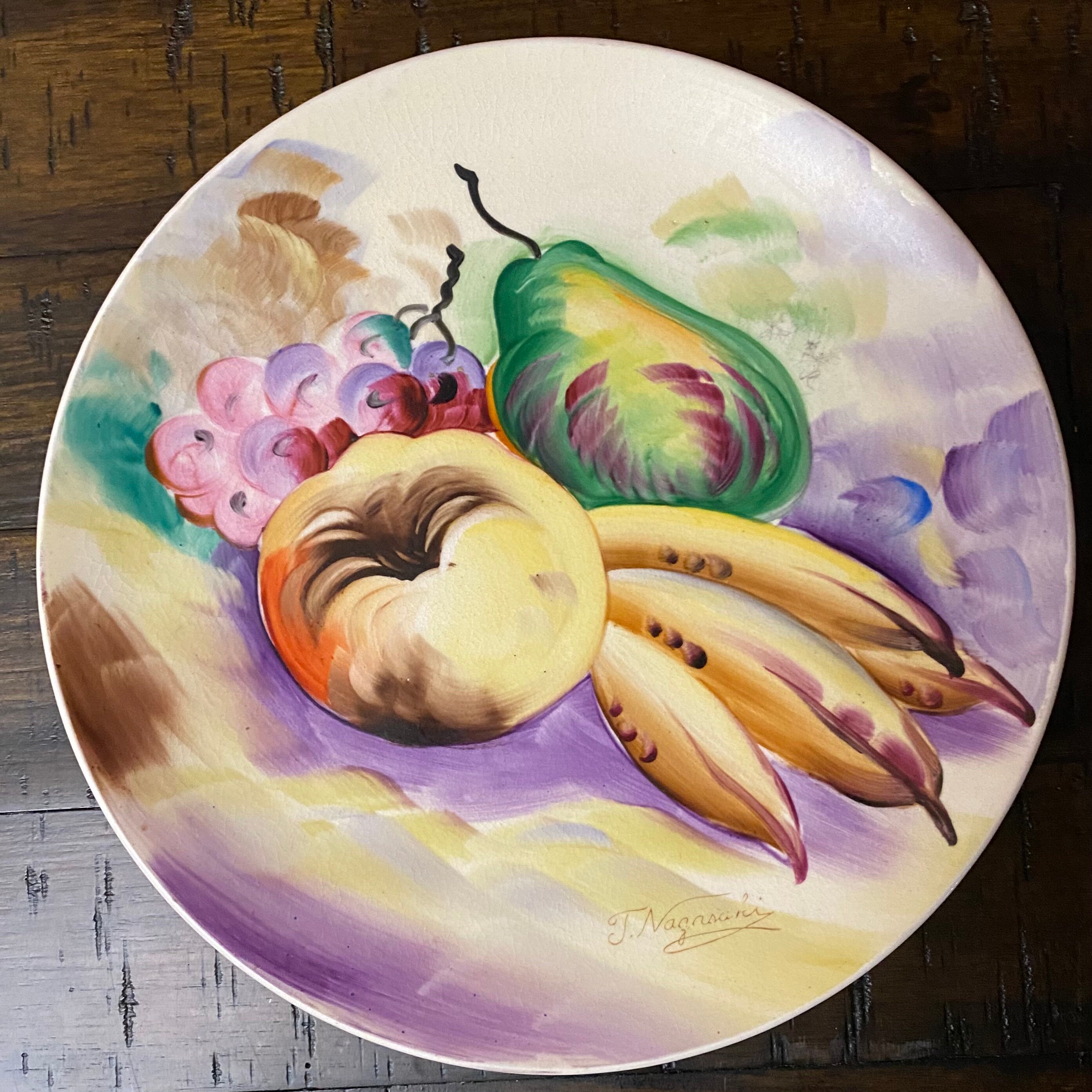 3 Vintage J. Nagasaki Hand Painted Fruit Still Life Plates Etsy