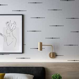 Boho Line Dot Wall Decals / Modern Wall Art /Removable Wall Stickers / Nursery, Office, Bedroom Decor