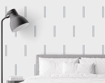 Twin Line Wall Decals - Minimal Removable Wall Decor