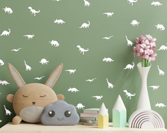 Mini Dinosaur Wall Decals – Peel and Stick Kids Room Decor