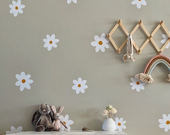 Daisy Wall Decals / Flower Stickers / Nursery Decor / Kids Room Wall Art / Removable Vinyl Decals