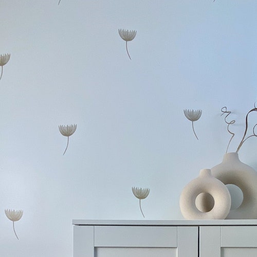 Flower Wall Decals Flower Wall Stickers Nursery Decor Etsy