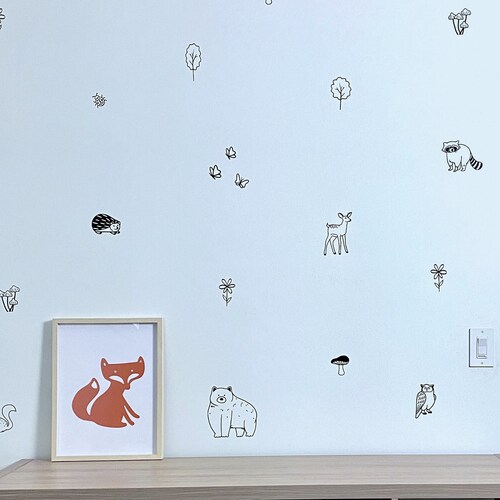 Wilderness Wall Decals / Removable Decals / Forest Decals / Etsy Canada