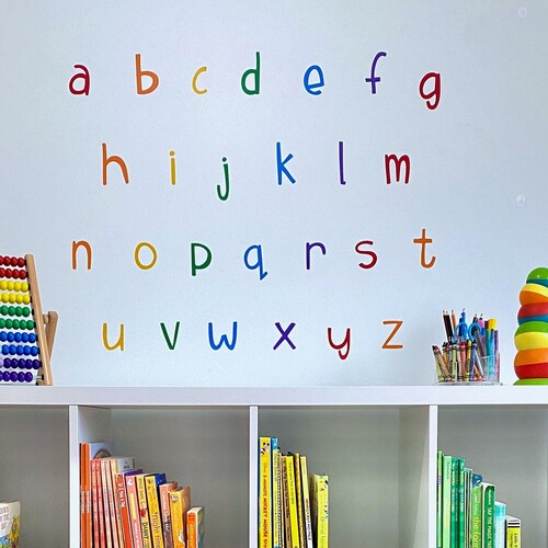 Alphabet Wall Decals /letter Wall Decals/ Colorful Playroom Etsy