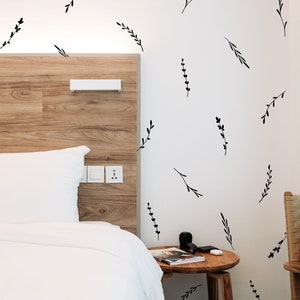 Delicate Twig Wall Decals / Modern Wall Décor / Nursery Decor / Foliage Wall Stickers / Removable Vinyl Decals