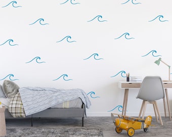 Surf Wave Wandtattoo / Ocean Wandbild / Strand Kinderzimmer