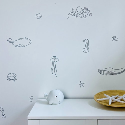 Under the Sea Wall Decals /nautical Bedroom /ocean Stickers / Etsy