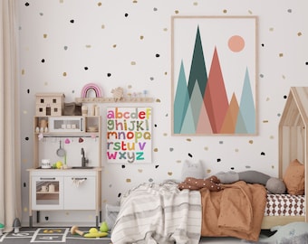 Tiny Terrazzo Wall Decals – Modern Nursery Decor