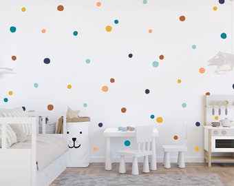 Hand Drawn Polka Dot Wall Decals /Modern Wall Stickers / Peel & Stick Vinyl Decals / Nursery Decor /Abstract Decor