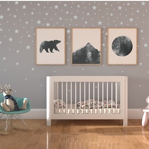 Stickers muraux étoiles (tailles variées) / Stickers muraux modernes / Stickers vinyles autocollants / Décoration de chambre d&#39;enfant