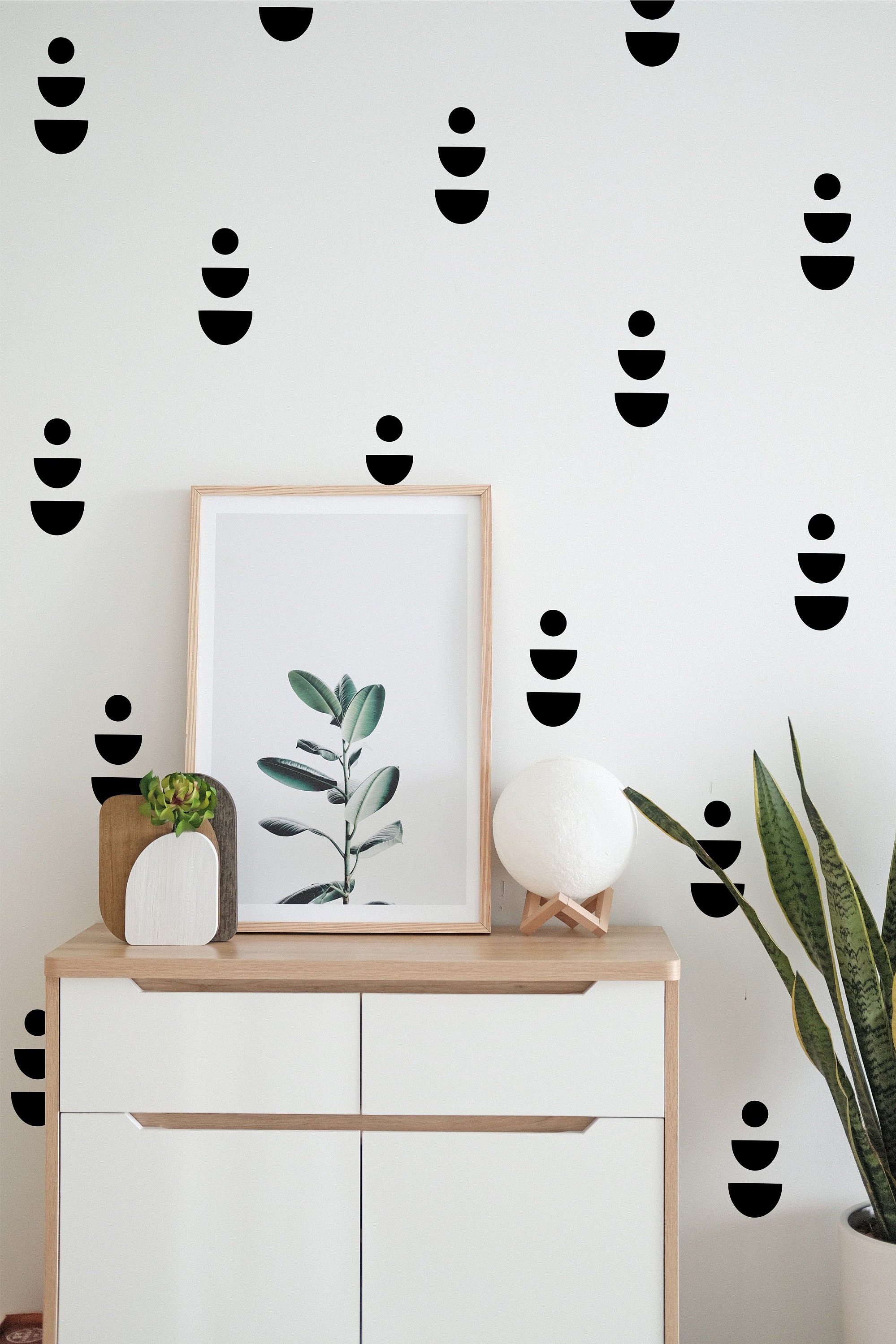 Boho Wall Decals / Half Moon Wall Decals / Removable Wall Stickers ...