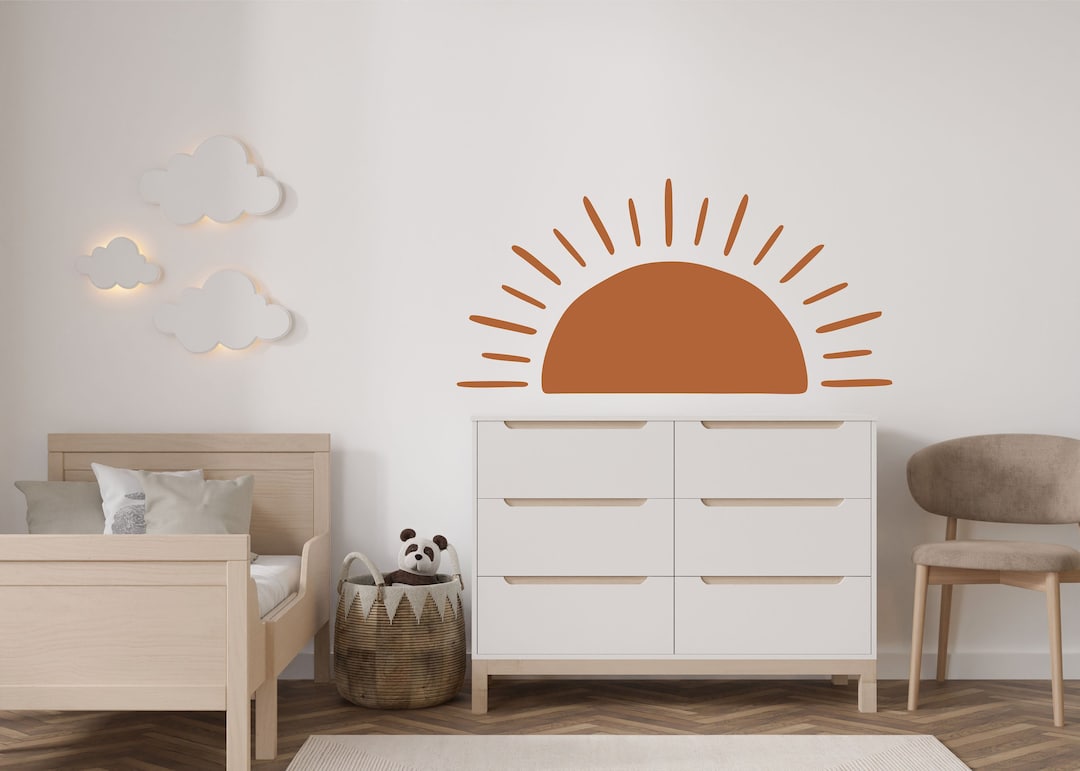 Boho Sun Wall Decal – Removable Nursery Decor - Etsy