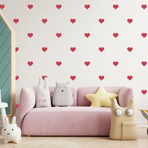 Heart Wall Decals /Girls Room Wall Decor /Kids Room Wall Stickers / Nursery Wall Decor /Removable Wall Stickers