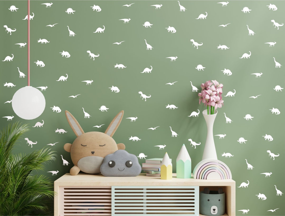 Mini Dinosaur Wall Decals - Modern Wall Art, Kids Room Wall Art ...