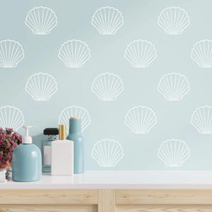 Seashell Wall Decals / Ocean Bedroom /Beach Stickers / Modern Nursery /Kids Decor /Removable Vinyl Decals
