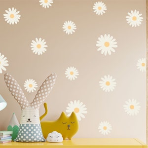 Shasta Daisy Wall Decals / Flower Stickers / Nursery Decor / Kids Room Wall Art / Removable Vinyl Decals