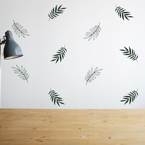 Open and Closed Leaf Wall Decals/ Botanical Nursery / Foliage Wall Decor / Scandinavian Decor / Removable Decals / Nursery Decals