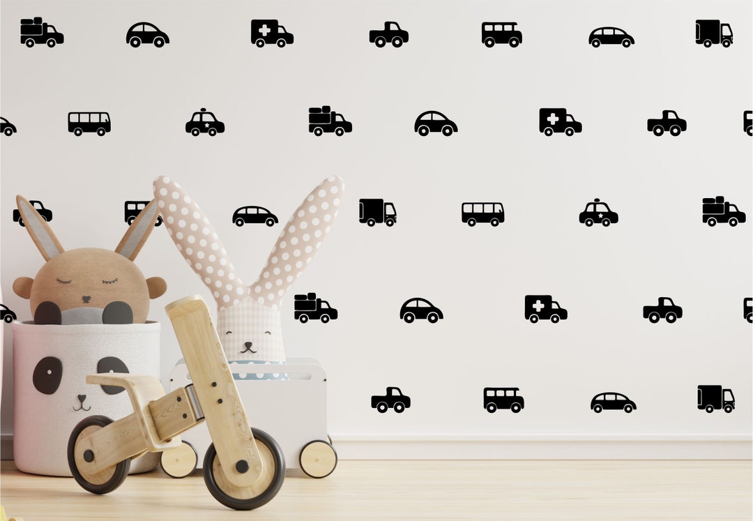 Vehicle Wall Decals /cars and Trucks Stickers /modern Kids Room /boys