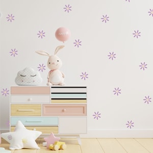 Stickers muraux marguerite / Décoration bohème / Stickers chambre d'enfant / Art mural chambre d'enfant