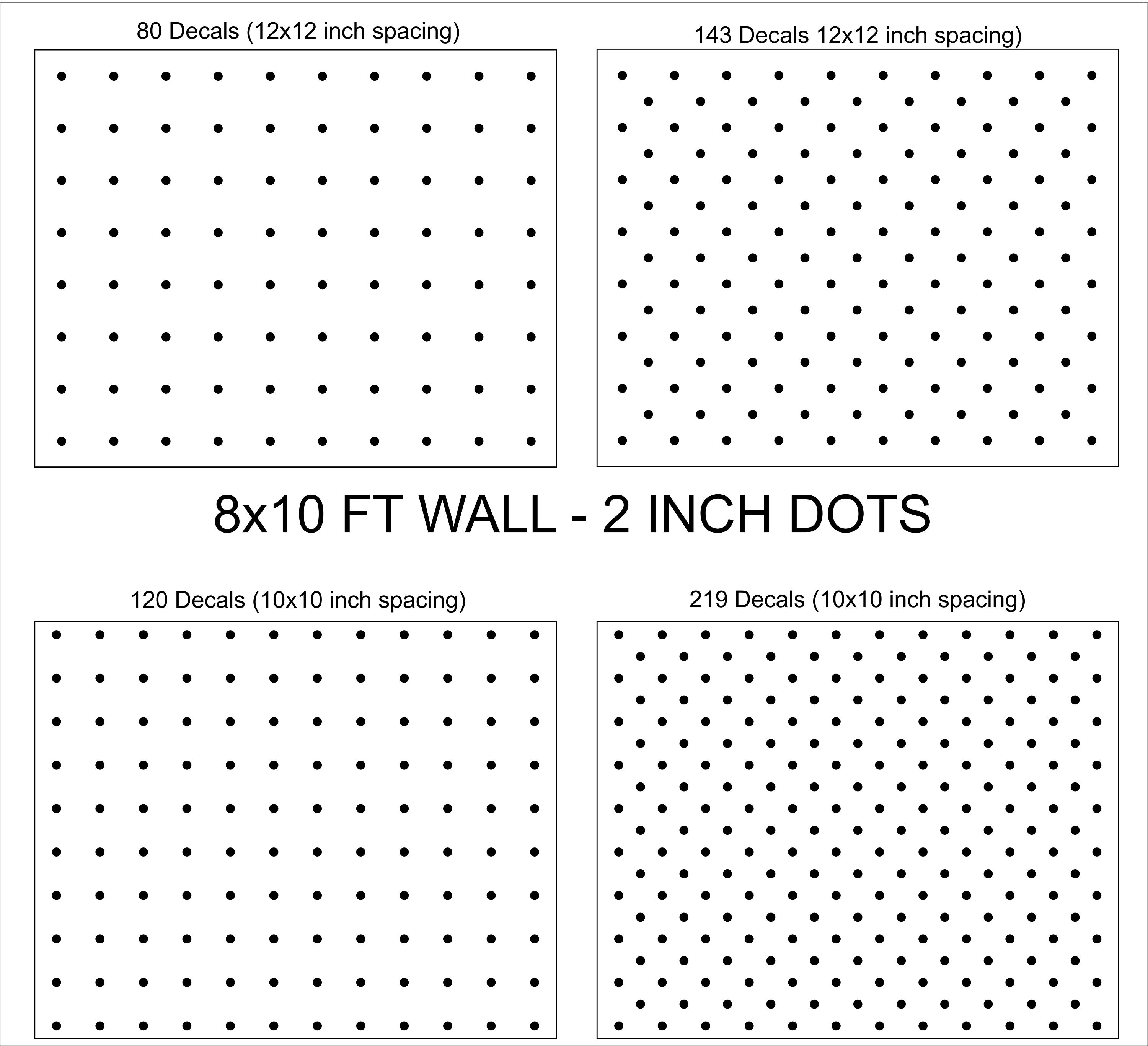 Polka Dot Wall Decals / 2 Inch Dots / Single Color Stickers/ Etsy Canada